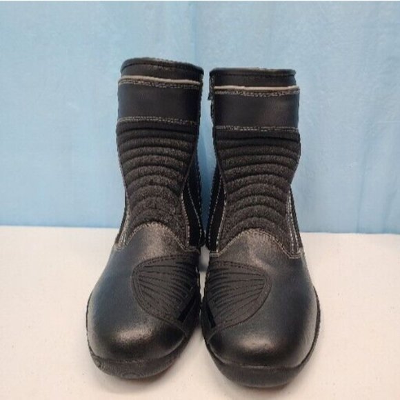 Vulcan Performance Black Motorcycle Moto Riding Side Zip Boots Men's size 9 US - Picture 2 of 7